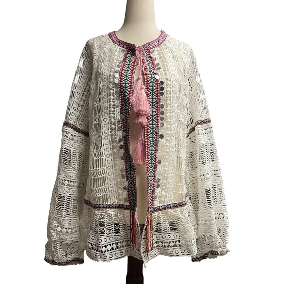 River Island Crochet Top Size Large - Picture 4 of 14